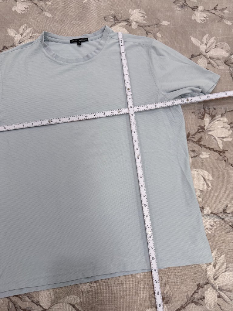 Robert Barakett Hickman T Shirt Xl Light Blue Grey Stretch Luxury Crew Neck — image 5 of 8